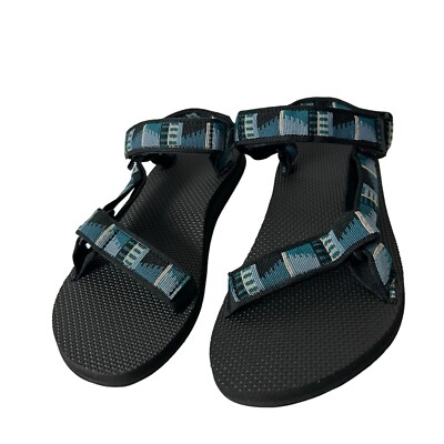 Teva mens original universal sandals blue multicolor size 10 Amazon.com | Teva Mid Universal Pride Black/Rainbow 11 D (M  main image 3