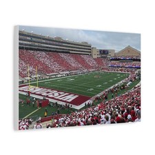 Wisconsin Badgers Stadium Football Canvas Art, Game Day Decor, Stadium Wall Art 