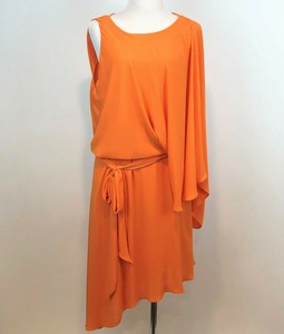 halston orange dress
