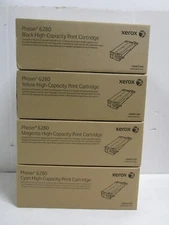 XEROX Phaser 6280 High Capacity Toner Cartridge Set Yellow Magenta Cyan Black