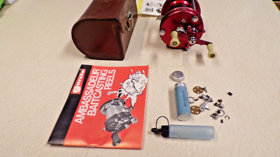 RARE RECORD ABU GARCIA AMBASSADEUR FISHING REEL W/ CASE - RECORD