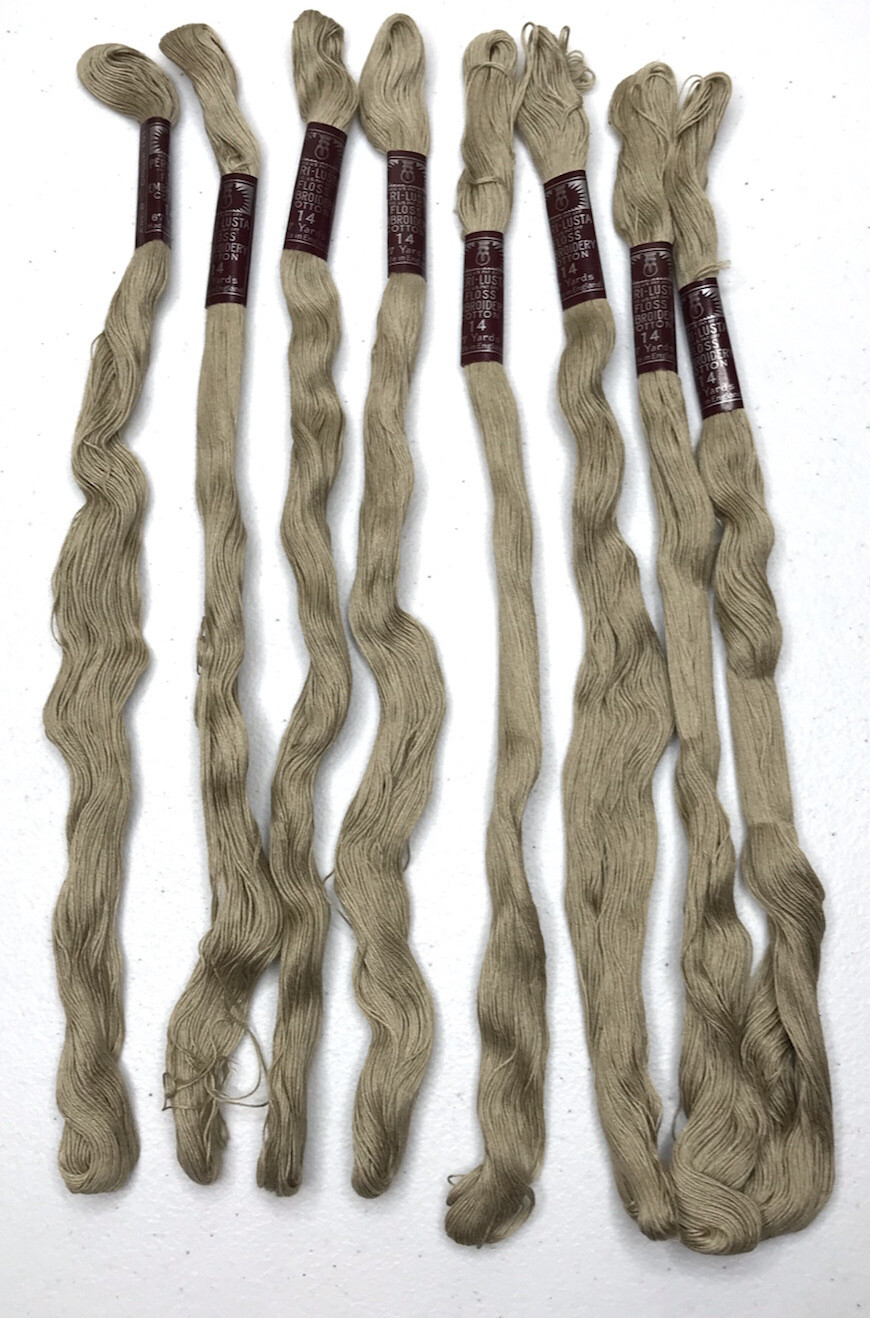 Vtg PeriLusta Cotton Embroidery Floss 67 Yds Color 101 Med Beige Lot