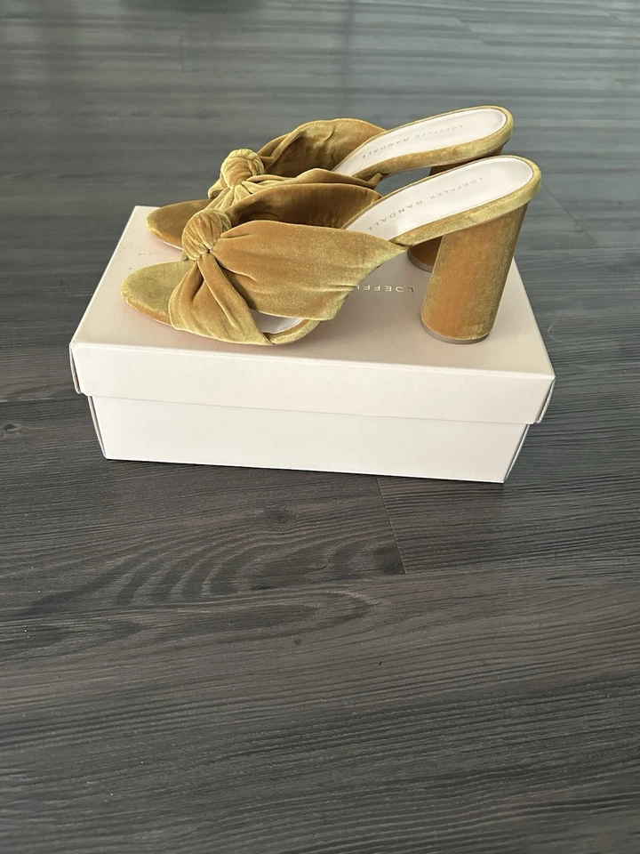 Loeffler Randall Coco 结饰天鹅绒拖鞋凉鞋女式美国 8.5 码 — 第 4/4 张图片