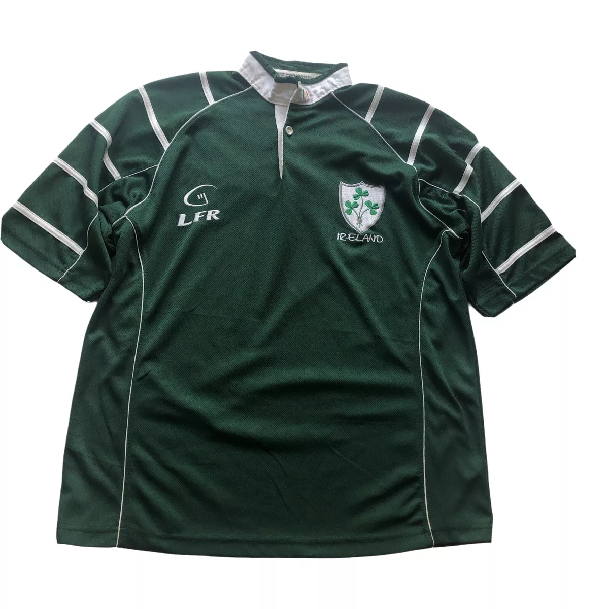 LFR Ireland Live For Rugby Jersey Shirt M Shamrock Green Irish Embroidered Logo eBay