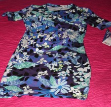 Peter Pilotto DRESS~RETIRED NWT Target Stretch~Purple Blue Floral Size SP FREE H