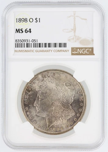 1898-O Morgan Dollar NGC MS64 New Orleans Minted Silver Dollar No Reserve