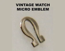 Watch dial logo emblem Omega Vintage  Steel Nickel Silver Gold parts Mod