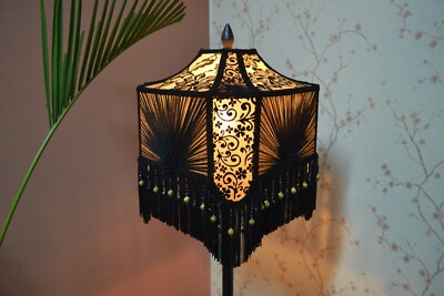 lampshade black gold dome hand-stitched table lampshade floor lampshade pendant