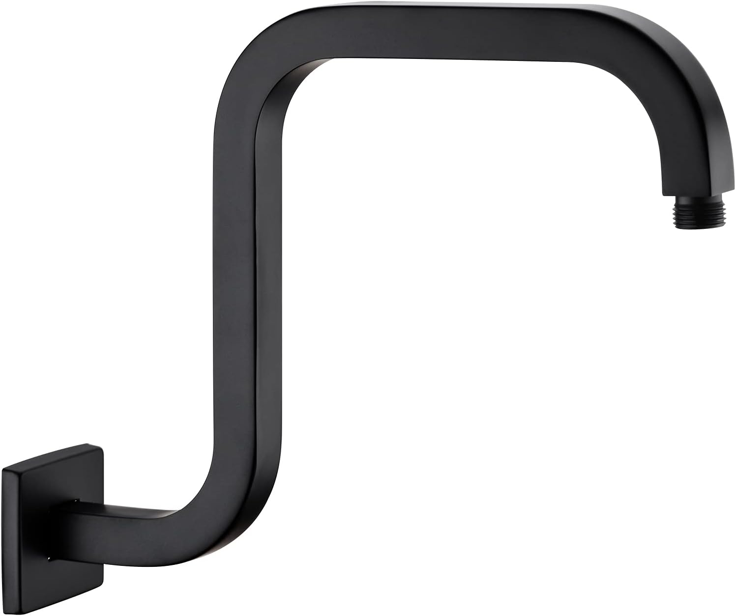 Square Shower Arm with Flange 12 Inch Rainfall Shower Head High Rise Extension A