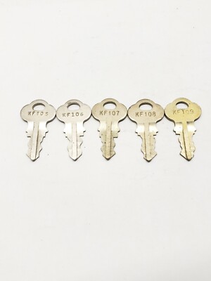 Chicago Lock Co original cut keys, KF, set of 5, motor, boat, vending, elevator