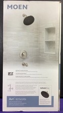 Moen Avri 82156SRN Brushed Nickel 1-handle 9-in Round Bathtub Shower Faucet
