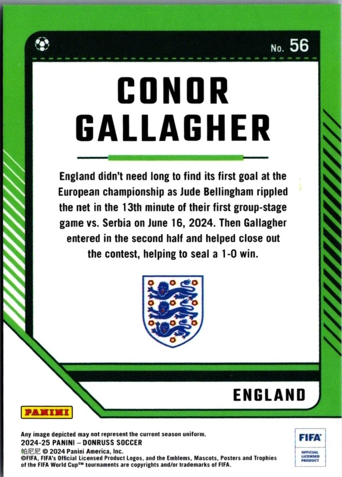 2024 Donruss Soccer Optic Conor Gallagher England #56 - Image 2 of 2