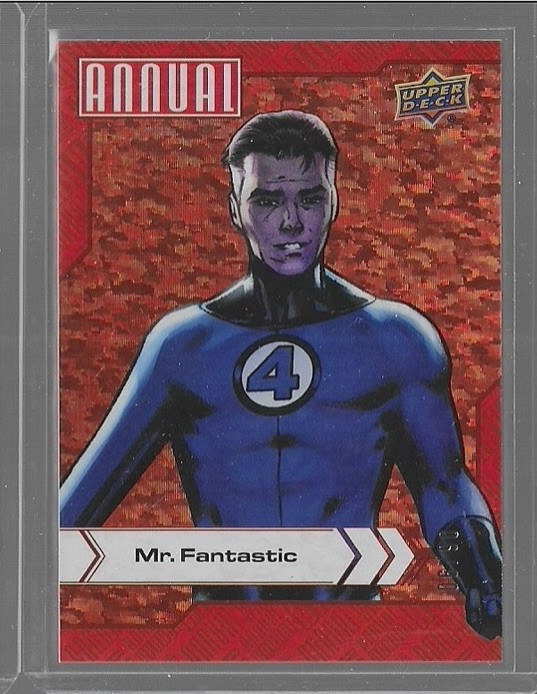 2022-23 Upper Deck Marvel Annual Red Parallel Sparkle Mr Fantastic