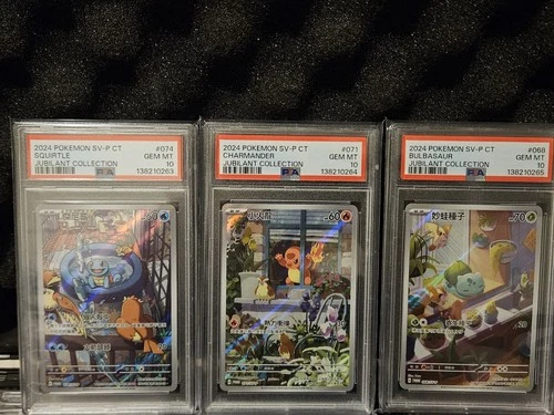 Pokémon 2024 Jubilant Collection Squirtle Bulbasaur Charmander PSA 10 Sequential