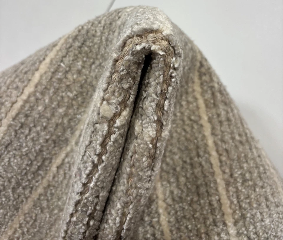 Tappeto Annodato A Mano 60x90 Lana Viscosa Argento Design Moderno D1105 - Immagine 4 di 4