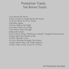 R&B/Soul.. White CD. Toni Braxton (Tracks)
