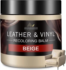 Leather Recoloring Balm and Leather Repair Kit for Furniture, Beige Leather Dye