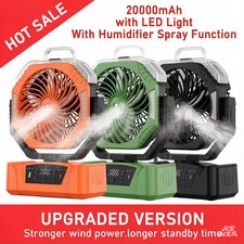 20000mAh Camping Fan Rechargeable Portable Fan with LED Lights