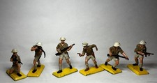 Britains Deetail, British 8th Army WWII Army Figures, Lot of 6