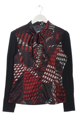 PIERRE CARDIN Hemd-Bluse Damen Bluse Gr. DE 34 schwarz-rot-weiß Elegant