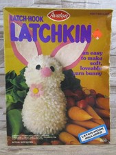 Vintage Rare NIB Avalon Latch-Hook Latchkin 3D Bunny Kit 862 New Unopened Box