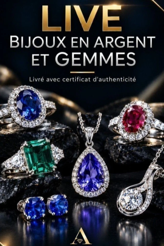 Bijoux en argent et gemmes