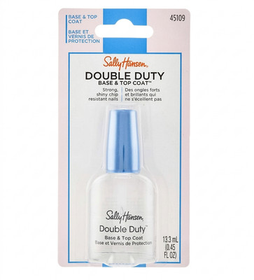 2 Pack Sally Hansen Double Duty Nail Base & Top Coat, 0.45 fl oz 45109