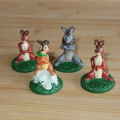 Watership Down Hazel Fiver Bigwig Weetos Hase Figuren x 4 2000 UK Müsli
