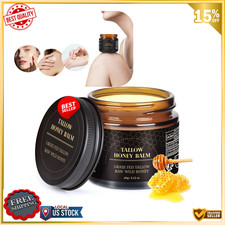 Beef Tallow for Skin, Tallow and Honey Balm for Face, Organic Grass-fed Beef
