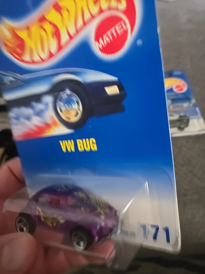 Chasis Hot Wheels VW Bug Beetle Volkswagen 1991 #171 púrpura 1988  Foto 2 de 4