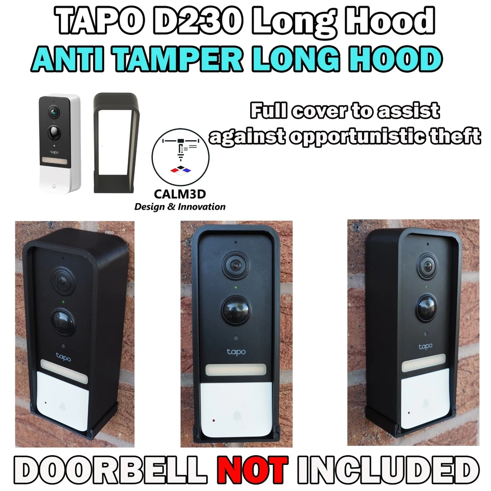Tapo D230 D235 D210 TD21 & D130 Doorbell Rain Hood, Wedges & Mount - FREE P&P - Image 4 of 4