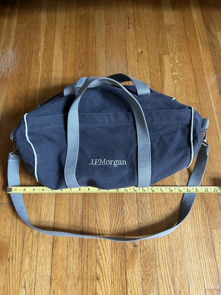 Bolso de Lona JP Morgan Estilo Antiguo Scarborough & Tweed Bankers Hecho en EE. UU. Foto 2 de 4