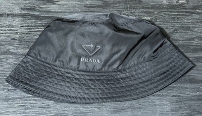 Prada Re Nylon Bucket Hat Black Mens Size L | eBay