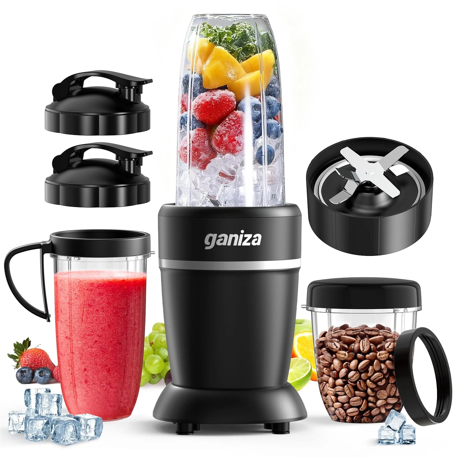 Blender for Smoothies, 14 Pcs Smoothie Blender for Kitchen, Max 1300W Portabl...