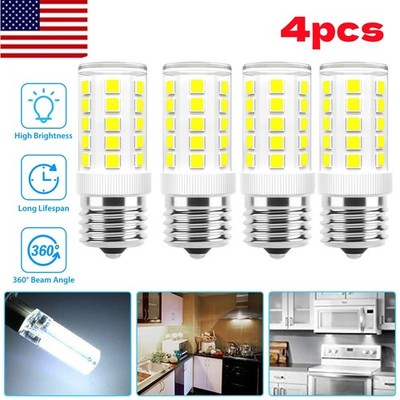 4Pcs LED E17 Bulb Microwave Oven Light 110V-130V 4W Natural White 6000K Lights