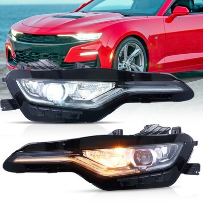 Paar Für Chevrolet Camaro SS/1SS/2SS 2018-2024 VOLL-LED-Projektor Scheinwerfer