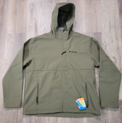 Columbia Men s Ascender Softshell Jacket WM5779 OLIVE Hooded Full Zip XL