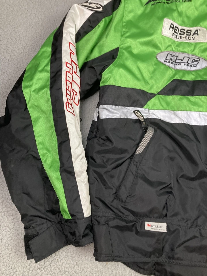 Chaqueta HJC Racing Team Para Hombre XL Verde Negra Cirotech Reissa Power Skin Motocicleta Foto 4 de 4