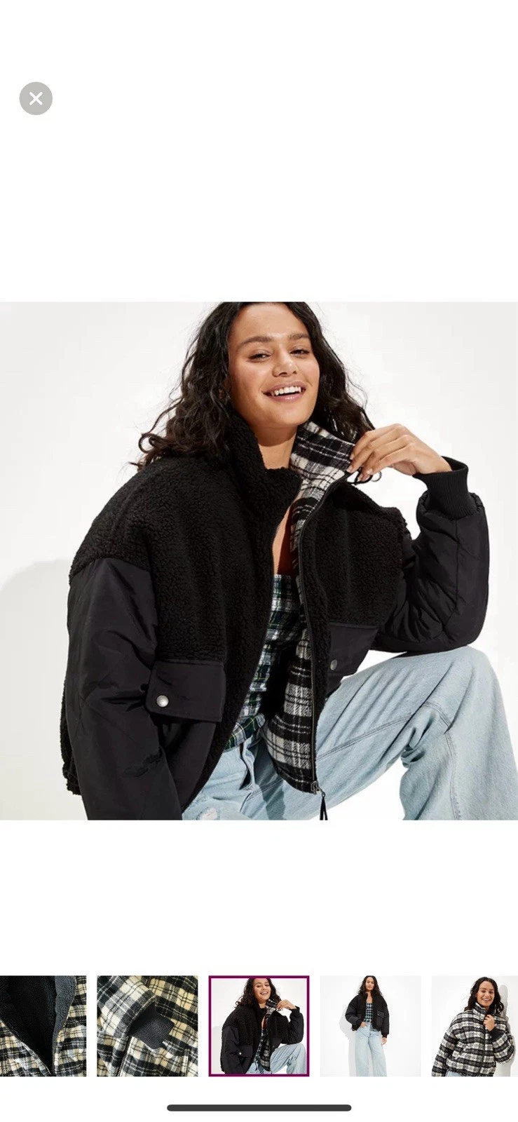 American Eagle Women’s Reversible Puffer Coat Small