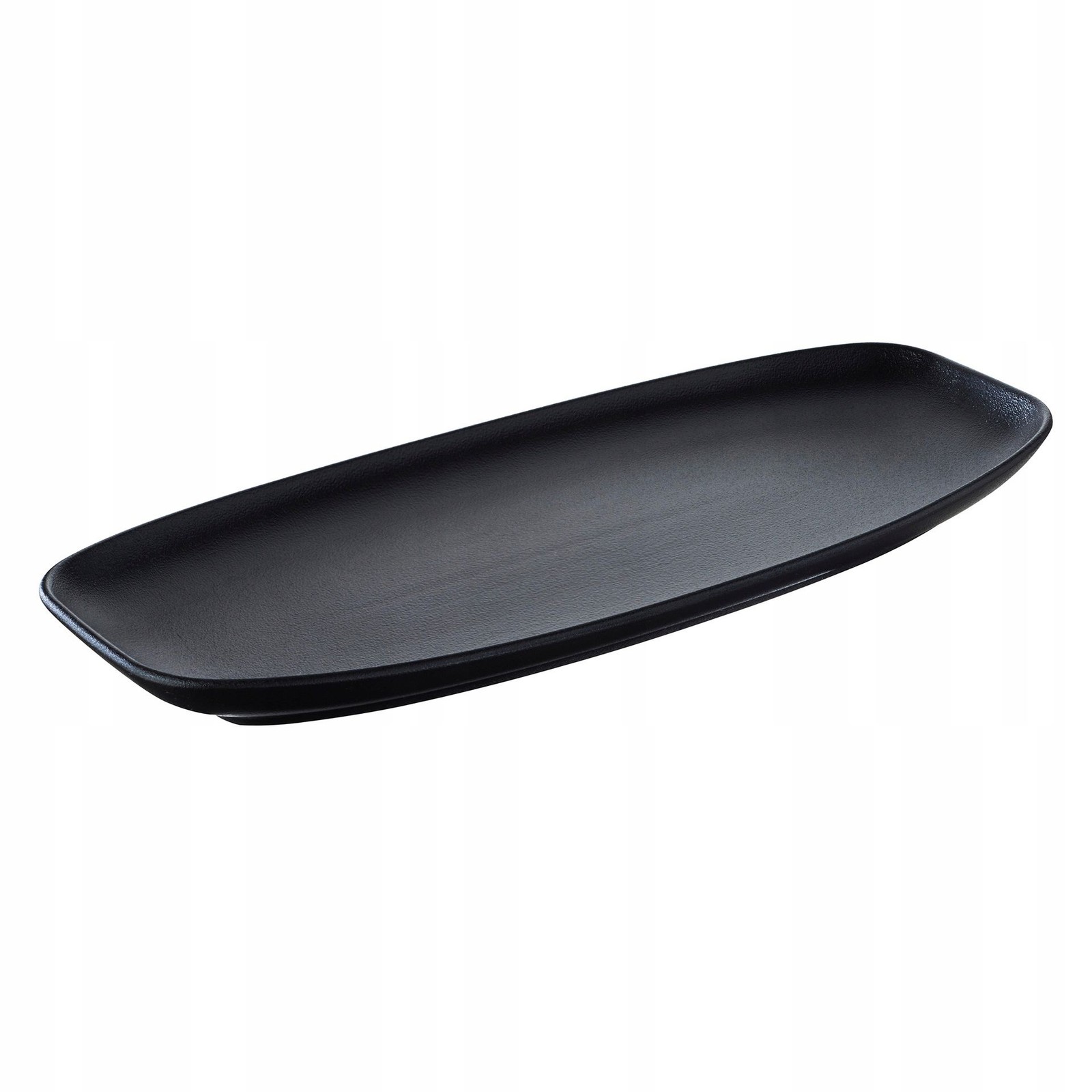 Rechteckiger Teller 36x15 cm Schwarz Porzellan für Gastronomie