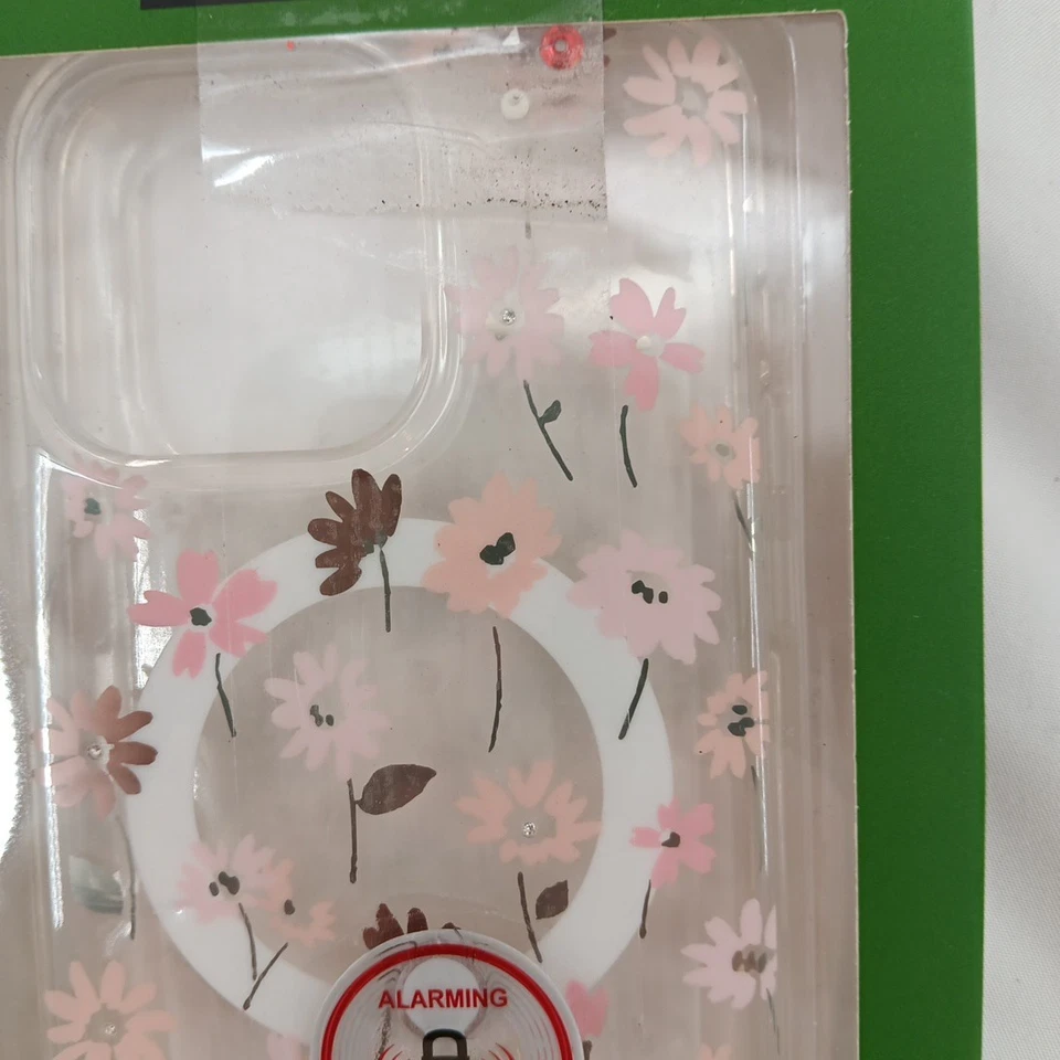 Funda Kate Spade iPhone 15 Pro Max MagSafe Transparente Rosa Marrón Flores Floral Foto 3 de 4