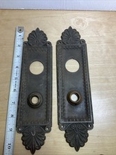 Antico pomello per porta vittoriano/estlake bronzo/ottone piastra posteriore
