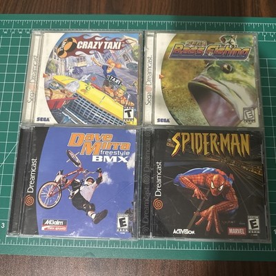 Dreamcast Untested Lot No Disc For Spider Man And Dave Mirra Freestyle Bmx