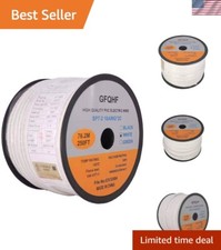 250FT White SPT-2 Zip Cord Wire 18/2 Extension Electrical Cable, UL Listed 18...