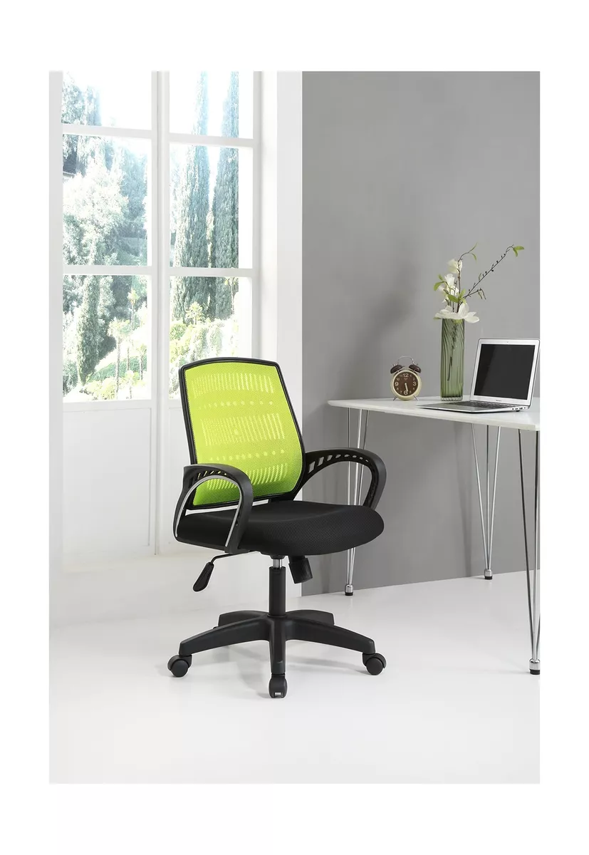 Hodedah Mesh Mid Back Adjustable Height Swiveling Office Chair
