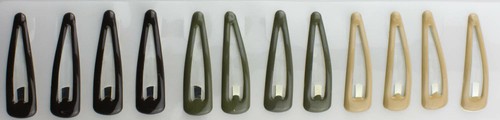 Snap Hair Clip Plain Colourful Bendy Click Clack Hair Slides Girls Hair Snappy - Picture 36 of 37