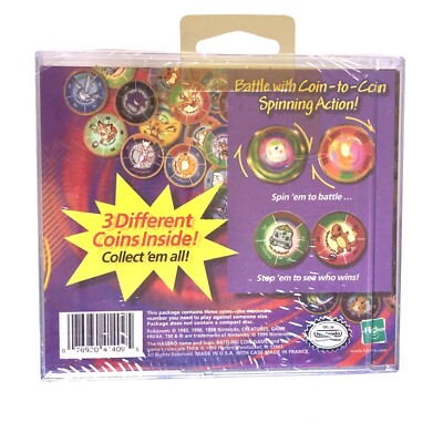 Hasbro - 1999 Pokémon Battling Coin Game (3 Coins Included) Brand