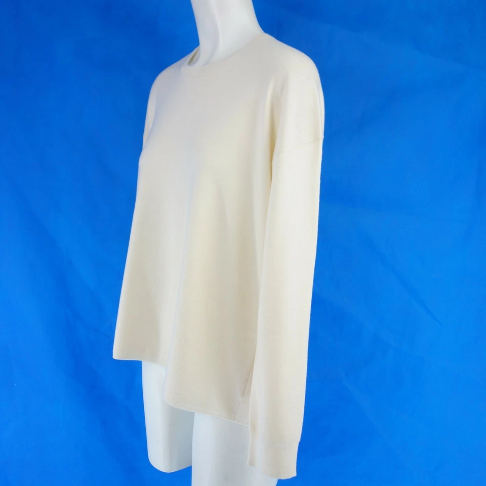 Pullover Theory 34 XS Weiß Damen Oberteil Strick Wolle Merino Lang Gürtel Neu - Bild 2 von 4