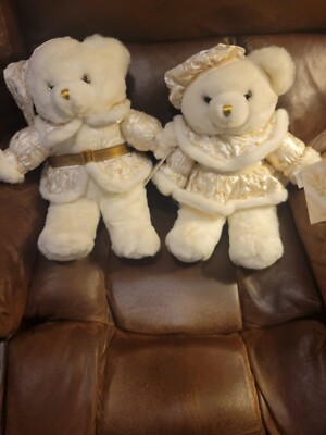Dan Dee 2000 Limited Edition Keepsake Plush Bears Boy And Girl