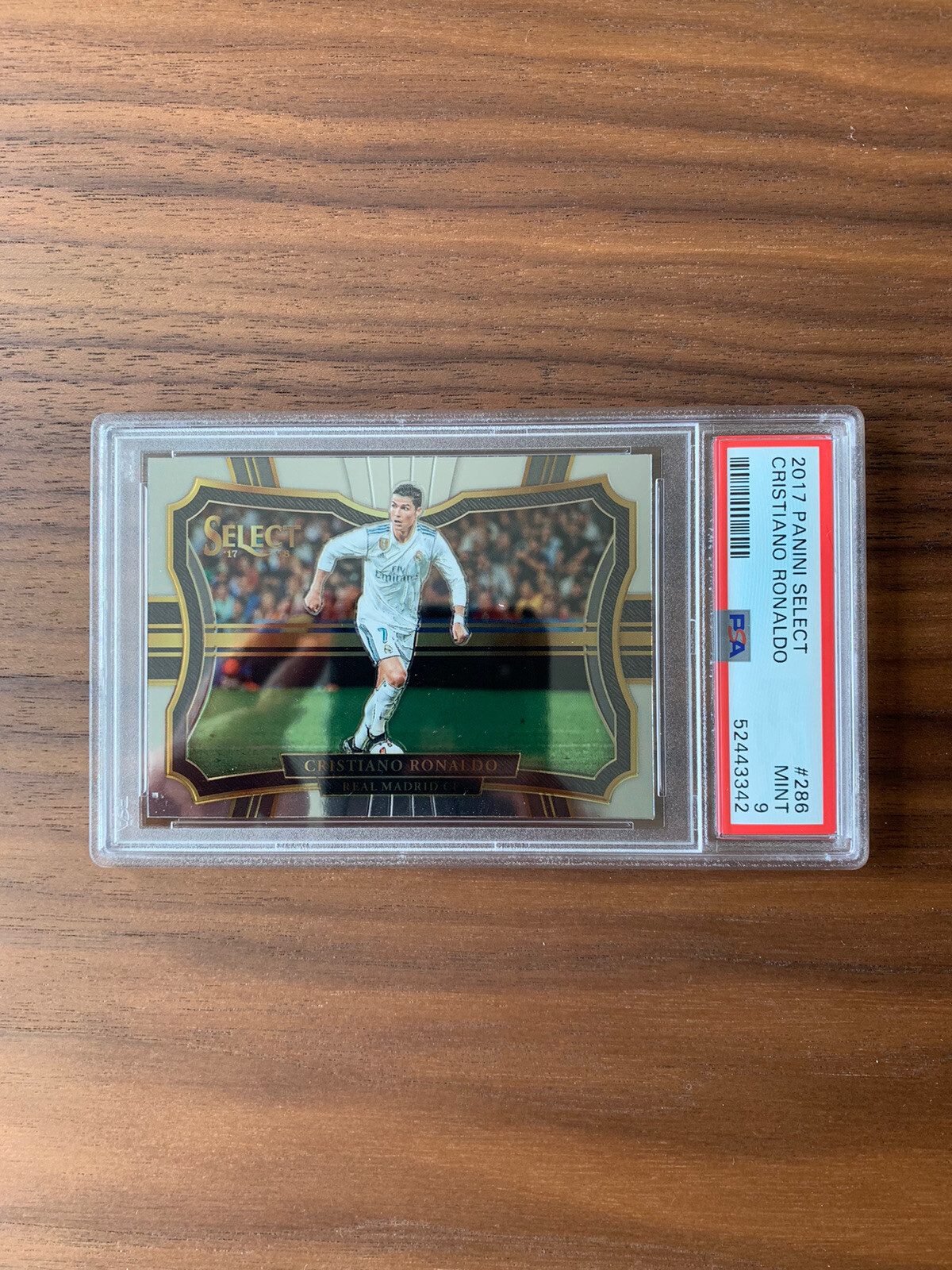 2017 Panini Select #286 Cristiano Ronaldo Field PSA 9 Real Madrid Portugal